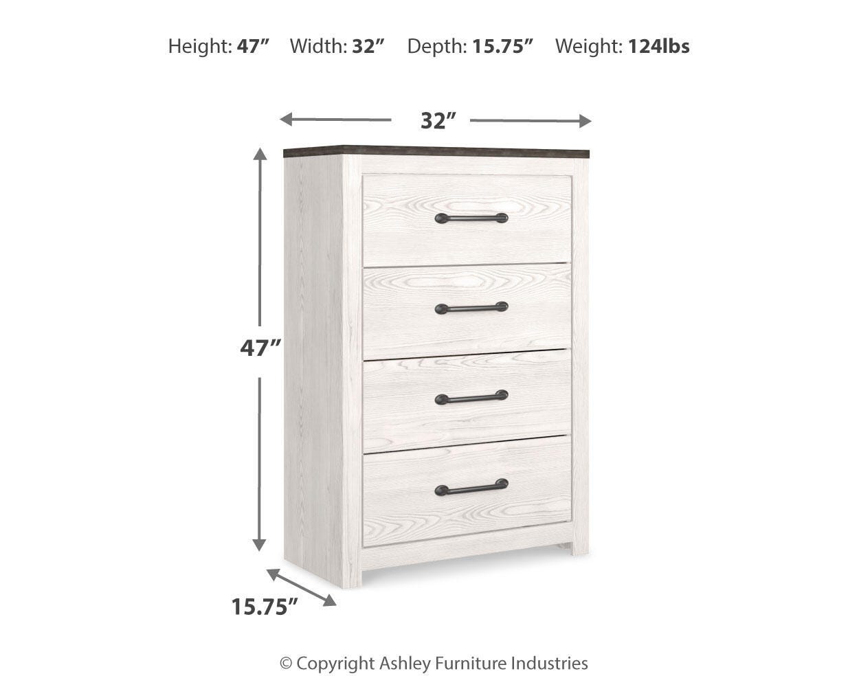Gerridan Dresser, Mirror, Chest and Nightstand — 4-Piece Set Signature Design by Ashley® Bedroom