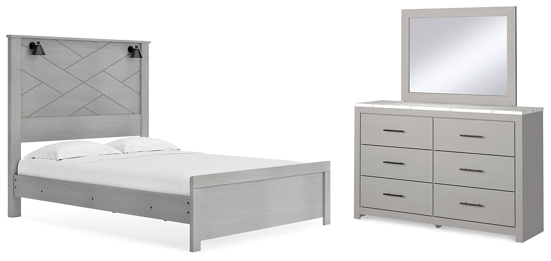 Cottonburg Queen Panel Bed, Dresser and Mirror