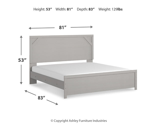 Cottonburg King Panel Bed, Dresser, Mirror and Nightstand