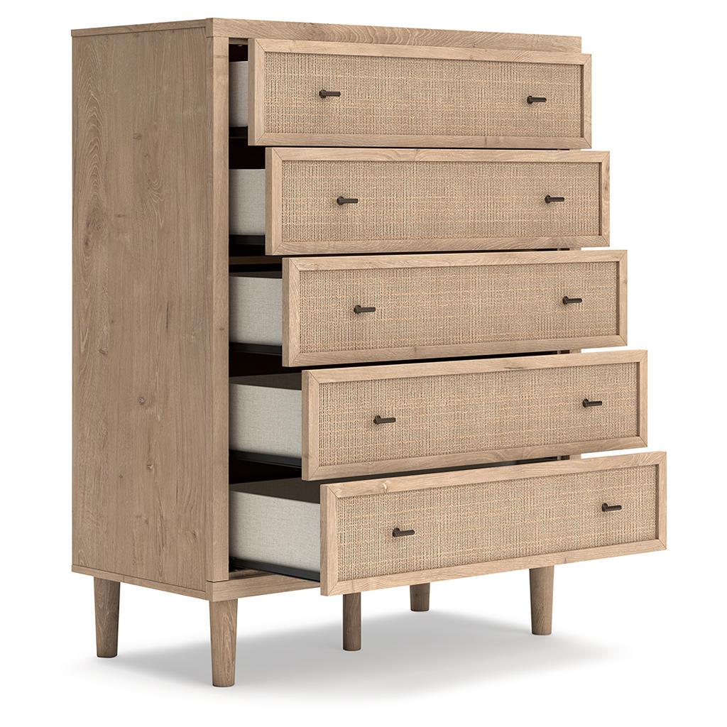 Cielden Chest of Drawers — Light Oak and Cane Signature Design by Ashley® Bedroom