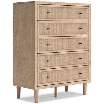 Cielden Chest of Drawers — Light Oak and Cane Signature Design by Ashley® Bedroom