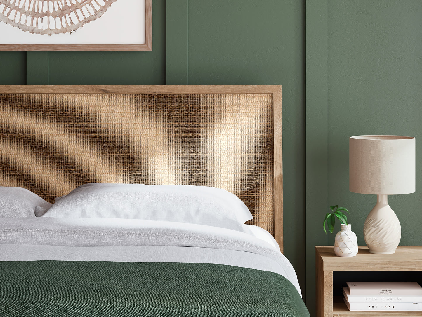 Cielden King Panel Bed, Dresser and Nightstand