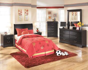 Huey Vineyard Twin Sleigh Headboard — Black Signature Design by Ashley® Headboards