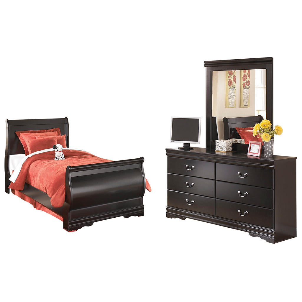 Huey Vineyard Twin Sleigh Bed with Dresser and Mirror Signature Design by Ashley® Uncategorized
