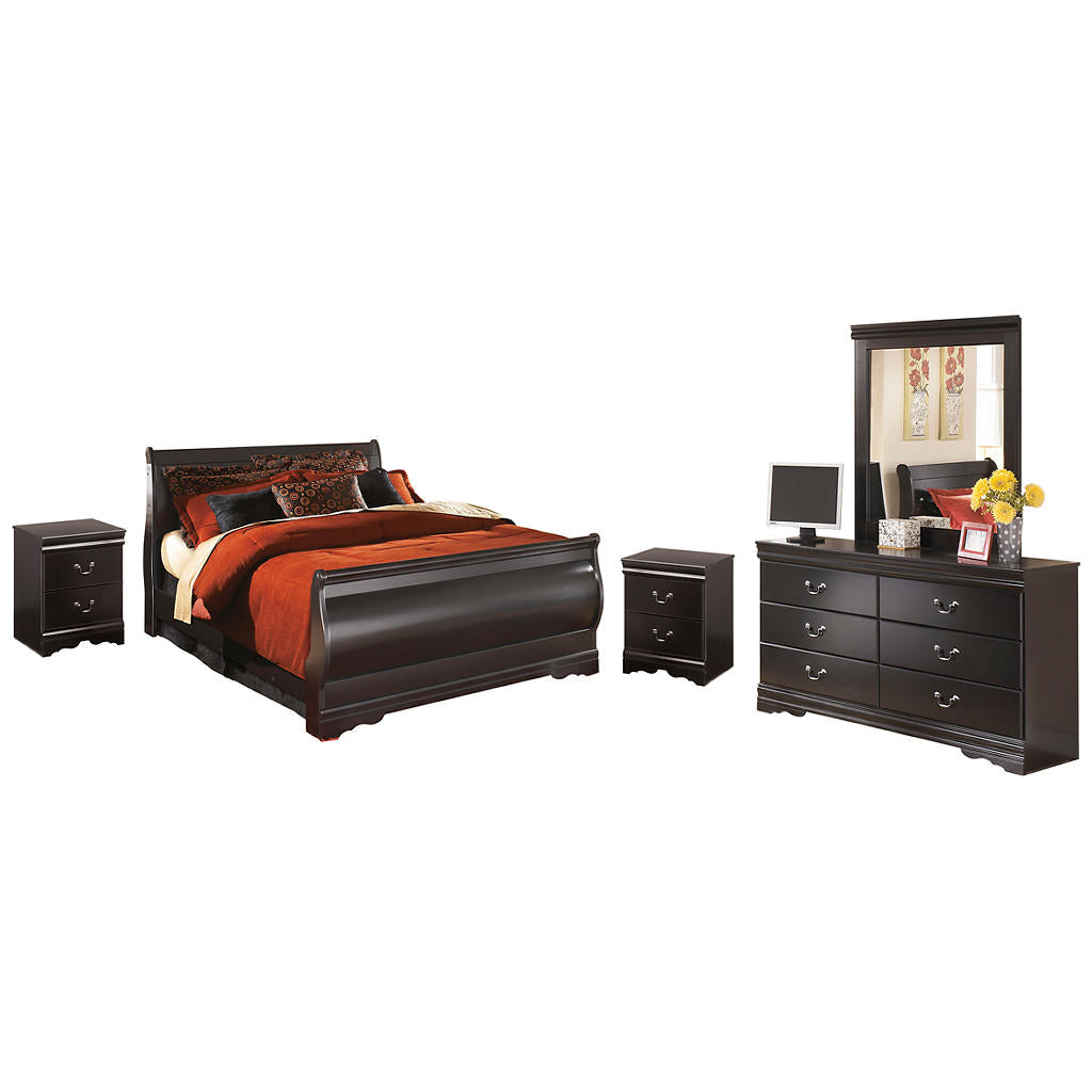 Huey Vineyard Queen Sleigh Bed with Mirrored Dresser and 2 Nightstands Signature Design by Ashley® Uncategorized