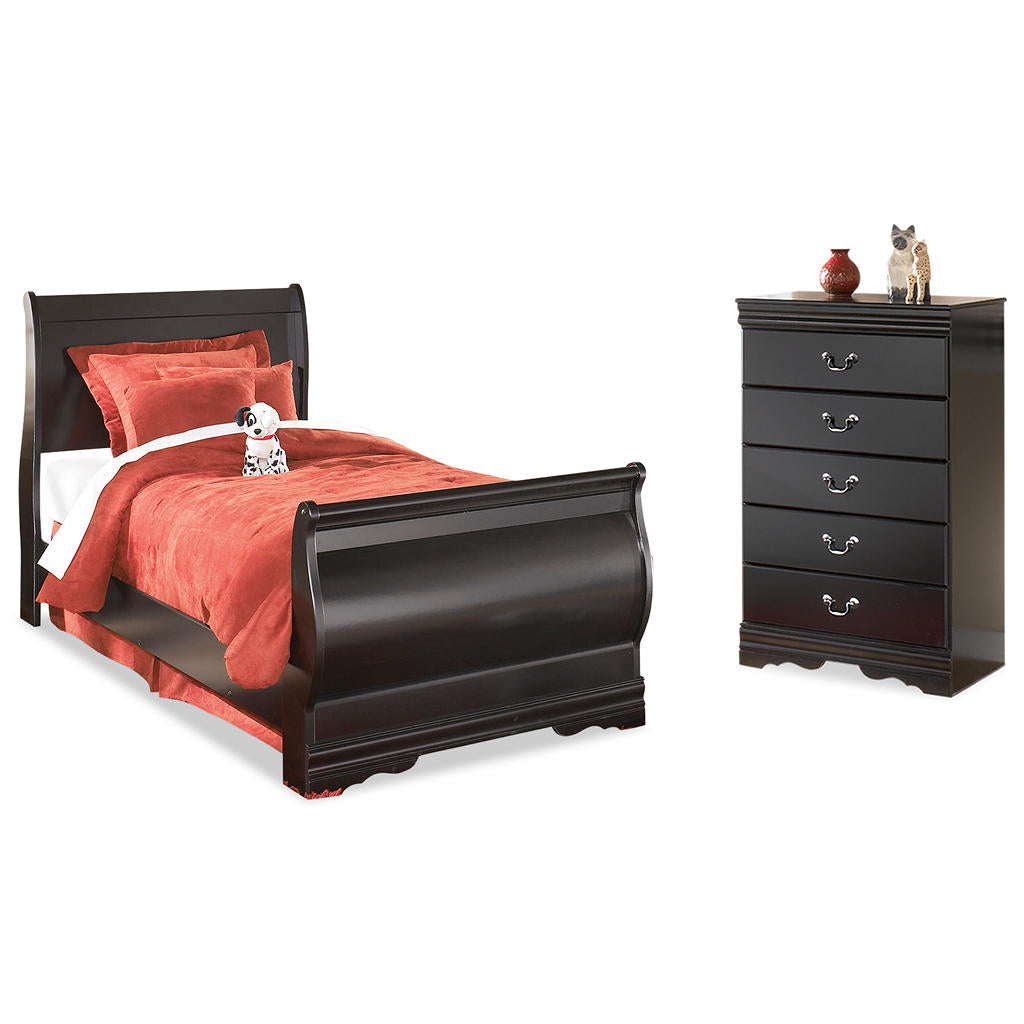 Huey Vineyard Twin Sleigh Bed and Chest Signature Design by Ashley® Uncategorized