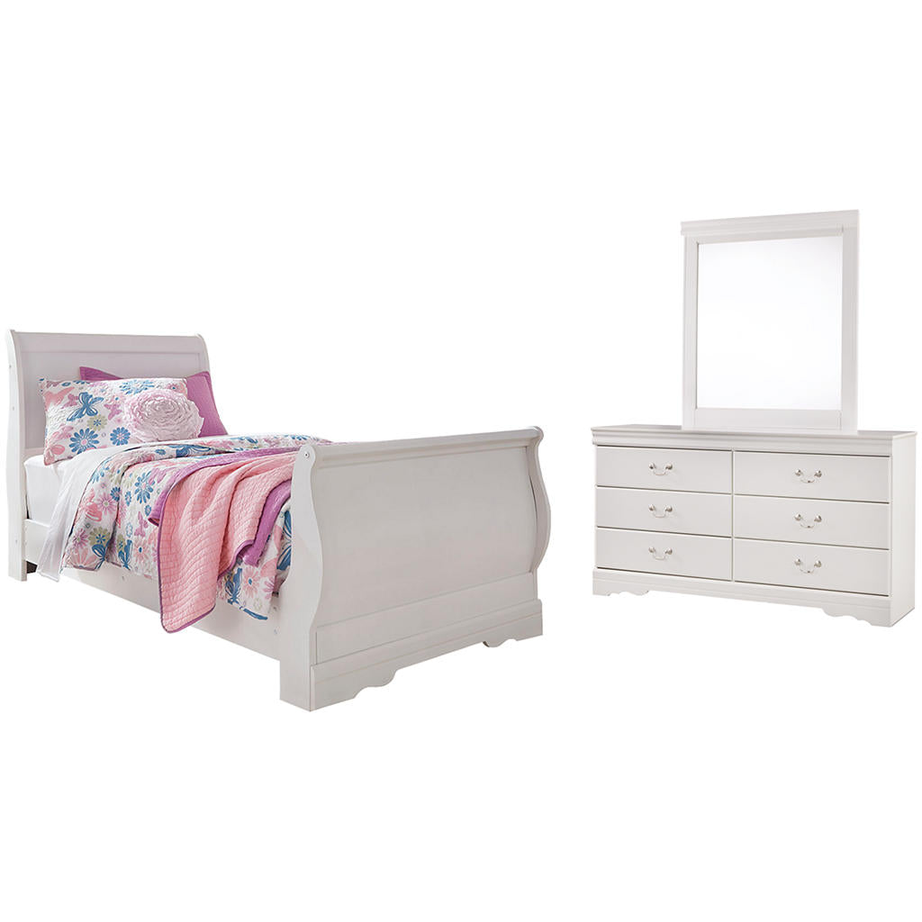 Anarasia Twin Sleigh Bed, Dresser and Mirror Signature Design by Ashley® Uncategorized