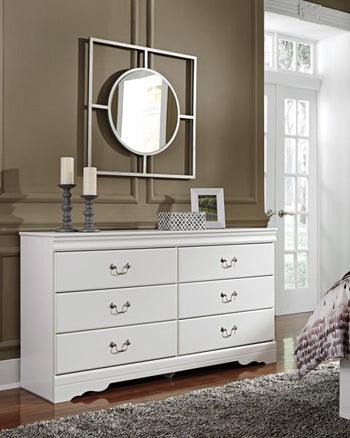 Anarasia Dresser — Six White Drawers of Cottage Calm Signature Design by Ashley® Bedroom