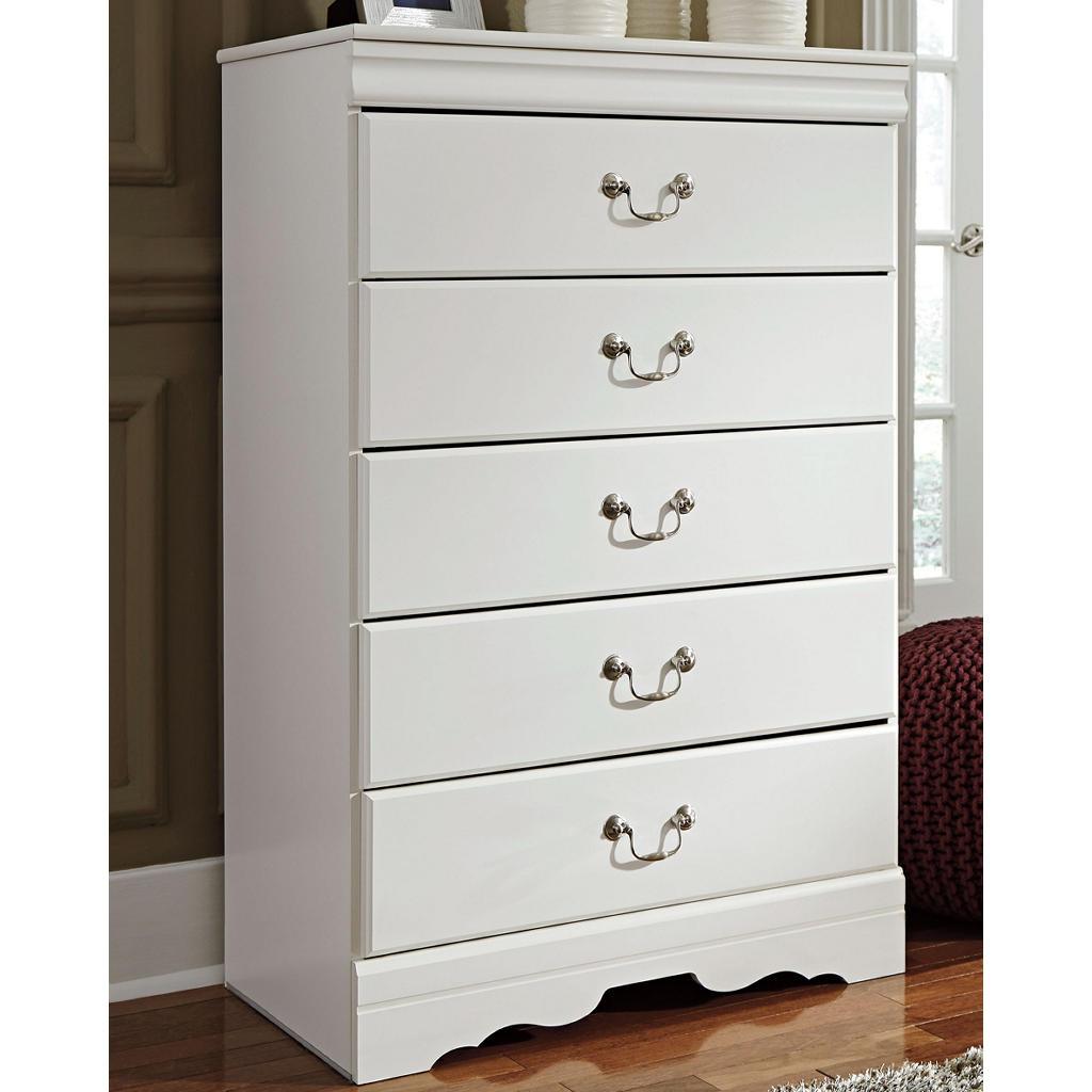Anarasia Chest — Cottage White Louis Philippe, Slim Fit Signature Design by Ashley® Bedroom