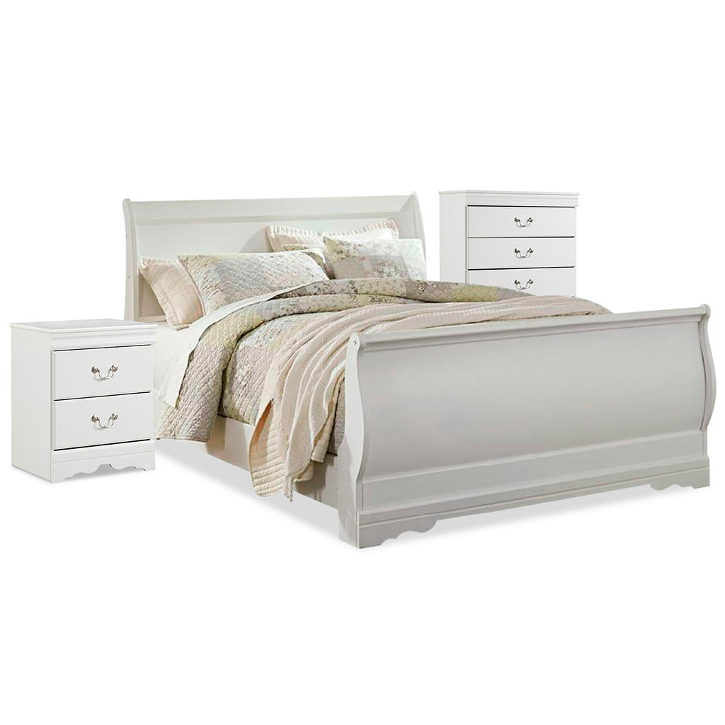 Anarasia Queen Sleigh Bed with Chest of Drawers and Nightstand Signature Design by Ashley® Uncategorized