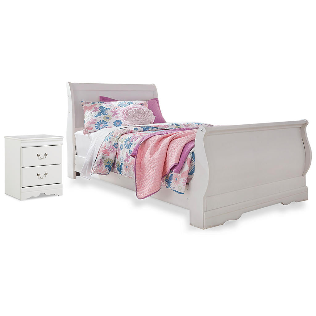 Anarasia Twin Sleigh Bed with Nightstand Signature Design by Ashley® Uncategorized