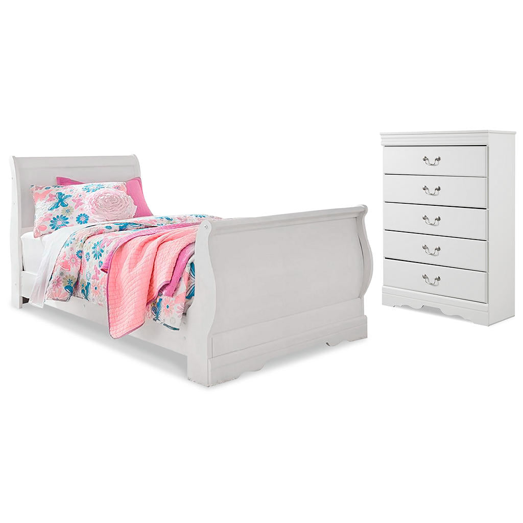 Anarasia Twin Sleigh Bed and Chest Signature Design by Ashley® Uncategorized