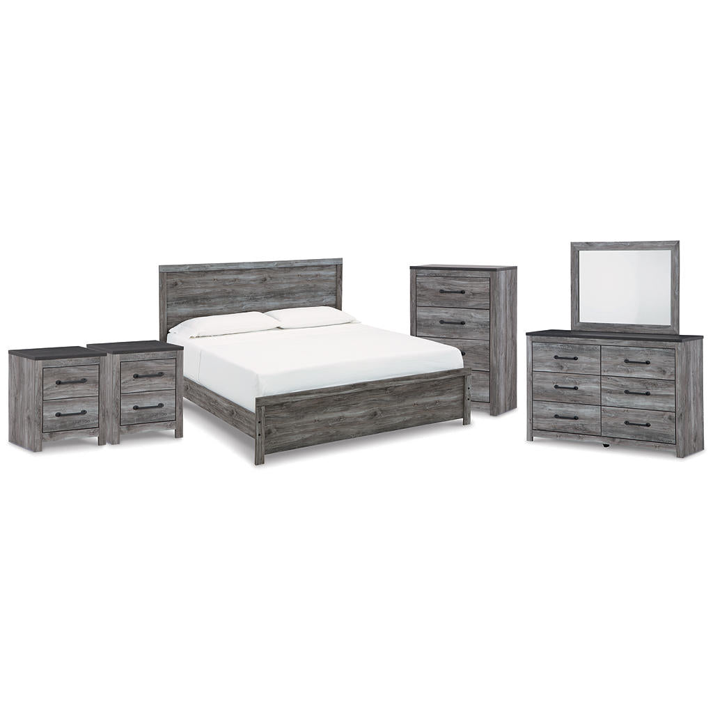 Bronyan King Panel Bed, Dresser, Mirror, Chest and 2 Nightstands Signature Design by Ashley® Uncategorized