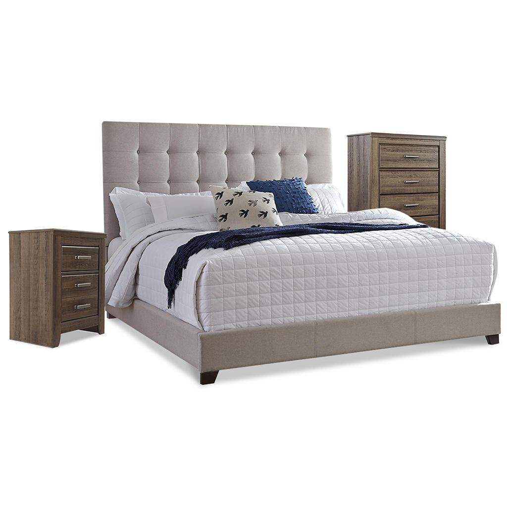 Dolante Queen Upholstered Bed with Chest of Drawers and Nightstand Signature Design by Ashley® Uncategorized