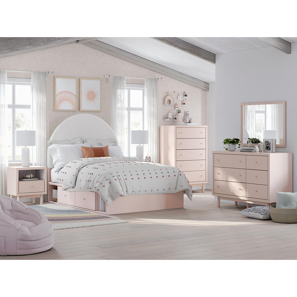 Wistenpine Full Upholstered Panel Bed with Storage Signature Design by Ashley® Beds