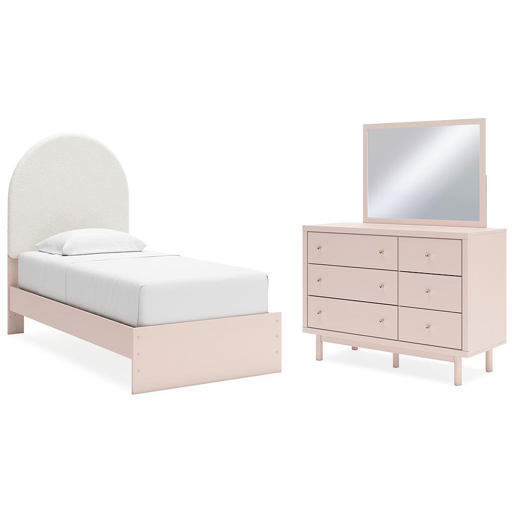Wistenpine Twin Upholstered Panel Bed, Dresser and Mirror Signature Design by Ashley® Uncategorized