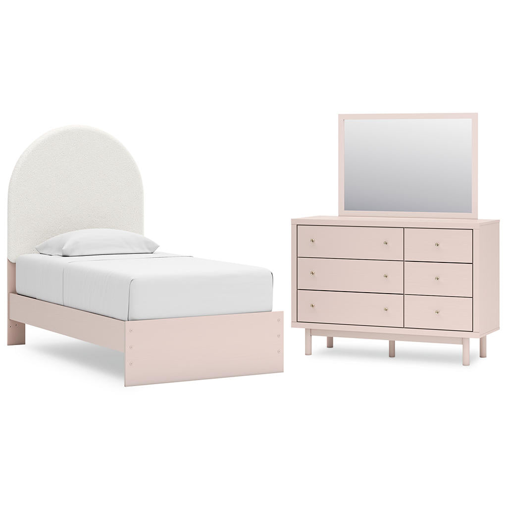 Wistenpine Twin Upholstered Panel Bed, Dresser and Mirror Signature Design by Ashley® Uncategorized