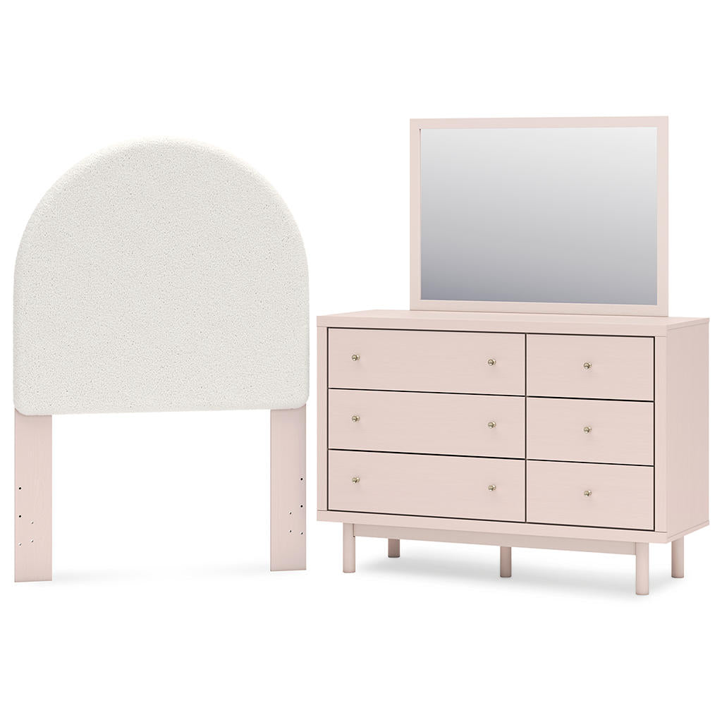 Wistenpine Twin Upholstered Panel Headboard, Dresser and Mirror Signature Design by Ashley® Uncategorized