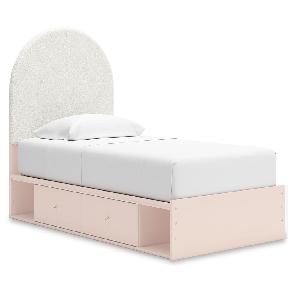 Wistenpine Twin Upholstered Panel Bed with Storage Signature Design by Ashley® Beds