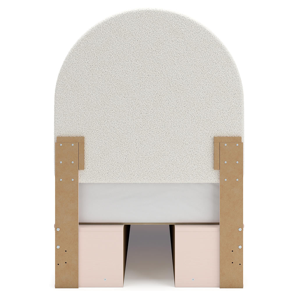 Wistenpine Twin Upholstered Panel Bed with Storage Signature Design by Ashley® Beds