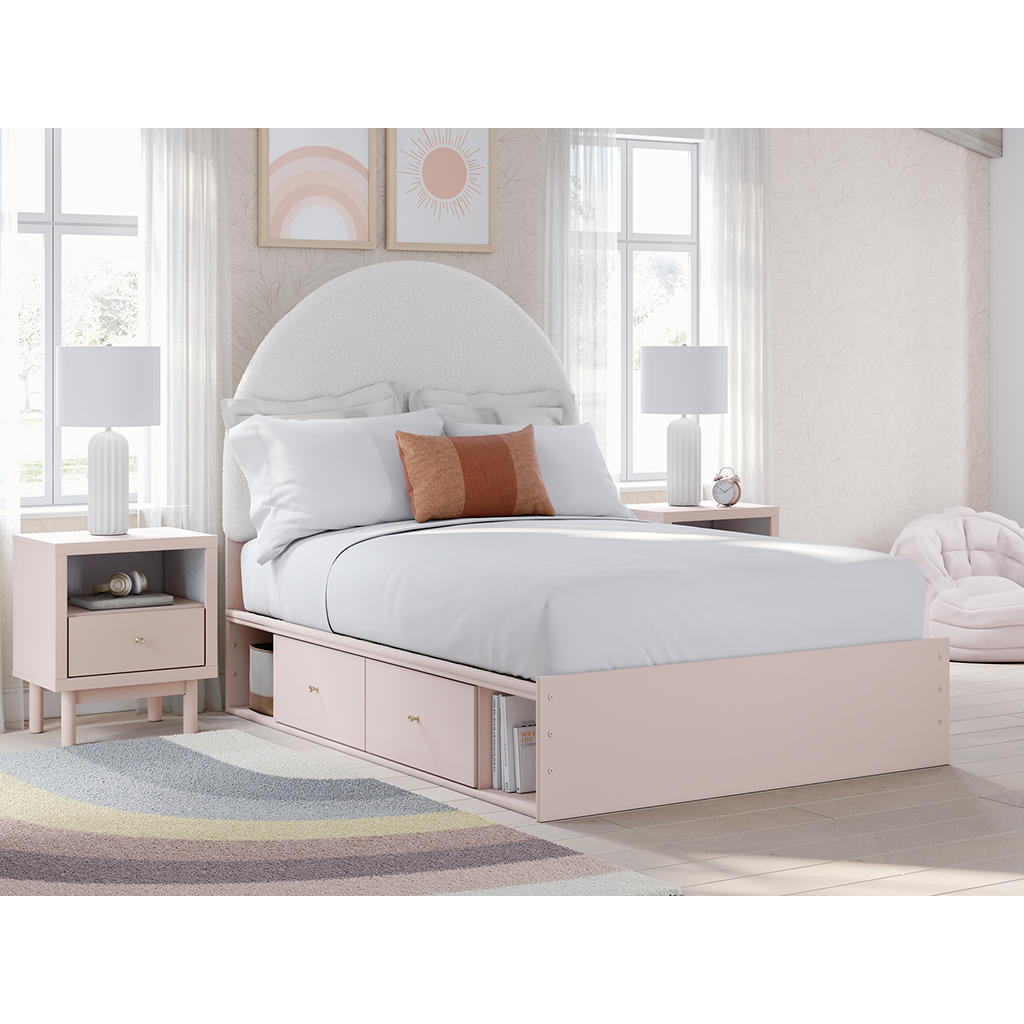 Wistenpine Full Upholstered Panel Bed with Storage Signature Design by Ashley® Beds