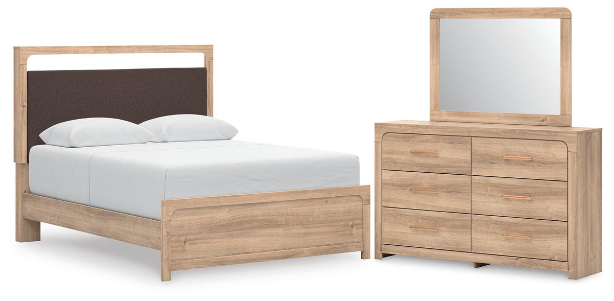 Kinlanni Queen Upholstered Bed, Dresser and Mirror (B13 — Platform) Signature Design by Ashley® Bedroom Package