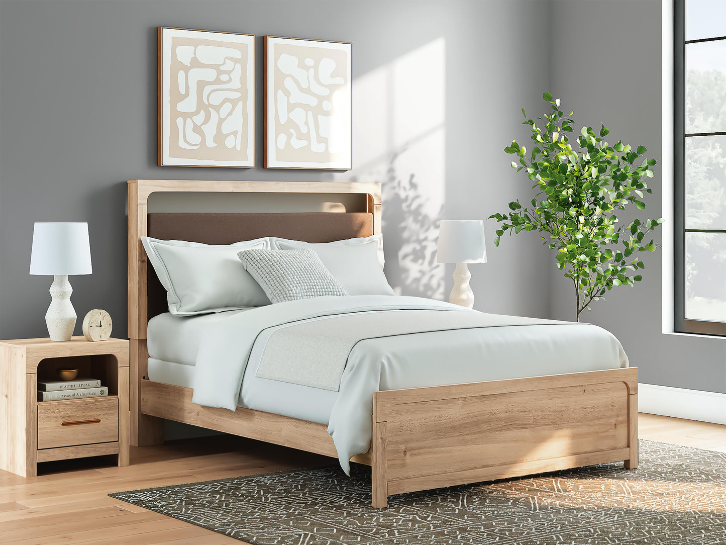 Kinlanni Queen Panel Bed, Dresser, Mirror and Nightstand Signature Design by Ashley® Bedroom