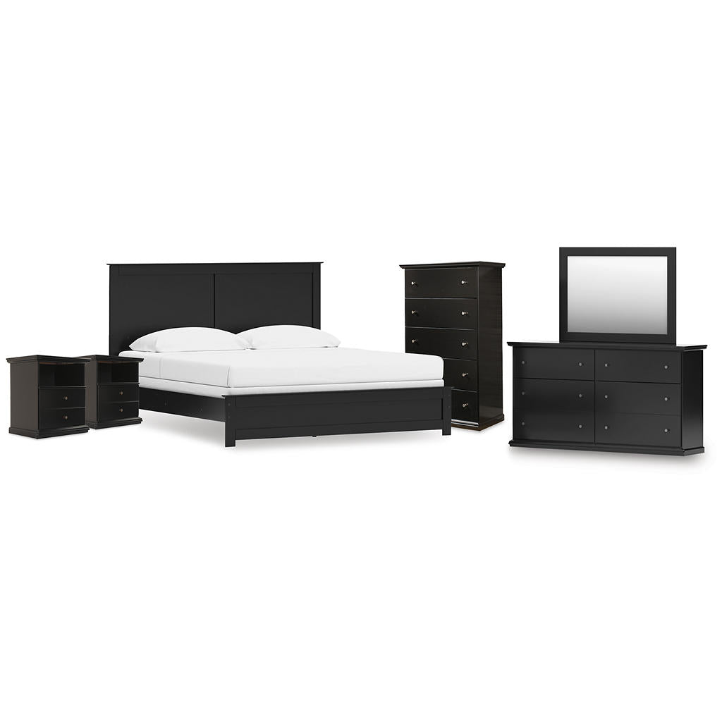 Maribel King Panel Bed, Dresser, Mirror, Chest, and 2 Nightstands Signature Design by Ashley® Uncategorized