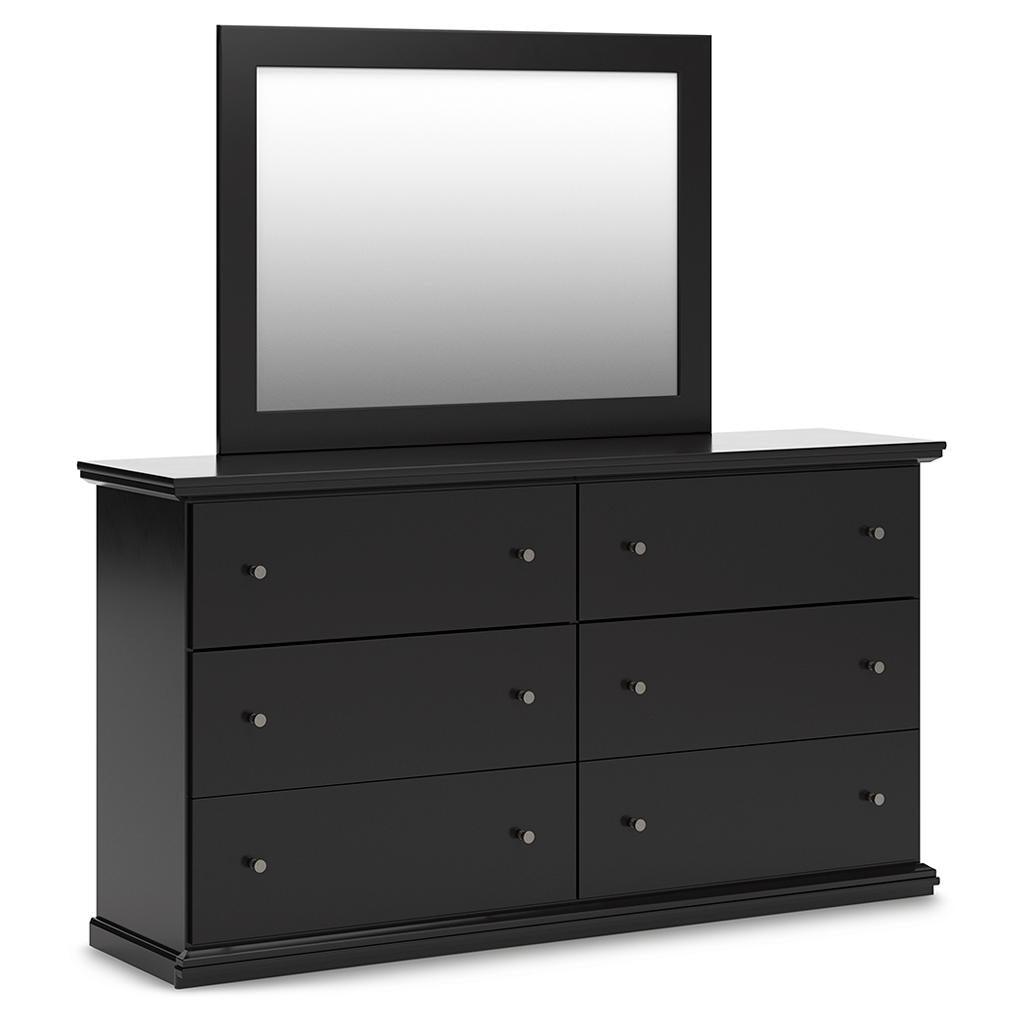 Maribel Dresser and Mirror Set — Solid Black Modern Pair Signature Design by Ashley® Bedroom