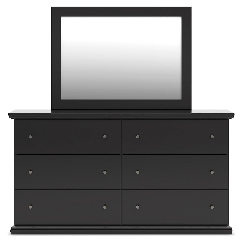 Maribel Dresser and Mirror Set — Solid Black Modern Pair Signature Design by Ashley® Bedroom