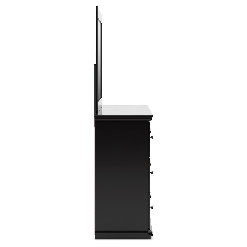 Maribel Dresser and Mirror Set — Solid Black Modern Pair Signature Design by Ashley® Bedroom