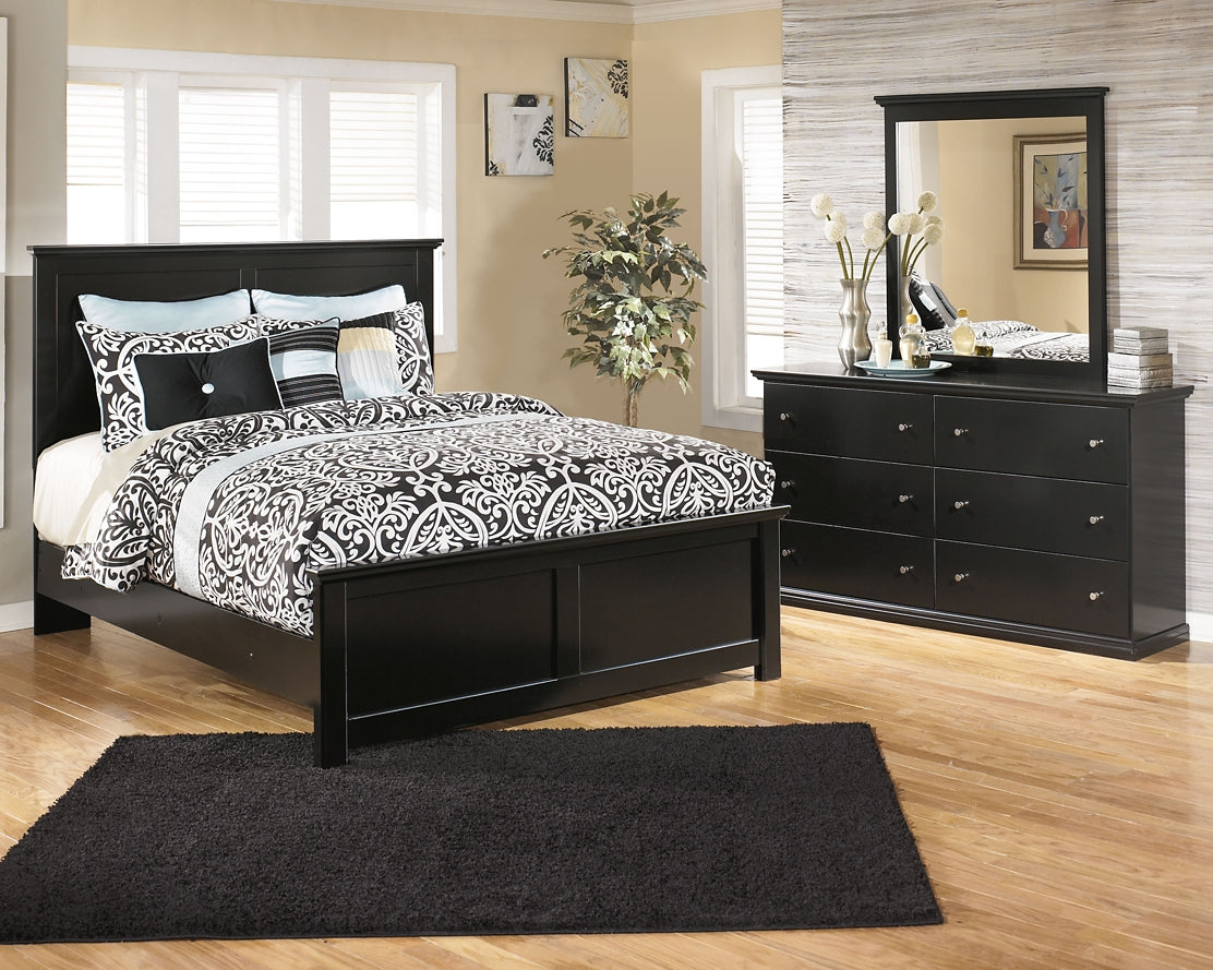 Maribel Full Panel Bed, Dresser and Mirror