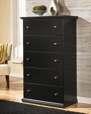 Maribel Chest of Drawers — Antiqued Black with Dark Metal Signature Design by Ashley® Bedroom