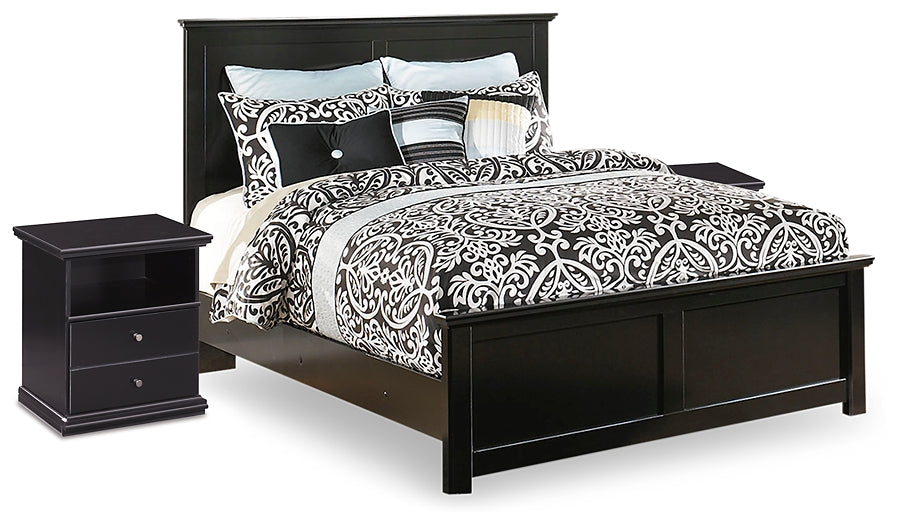 Maribel Queen Panel Bed, and 2 Nightstands