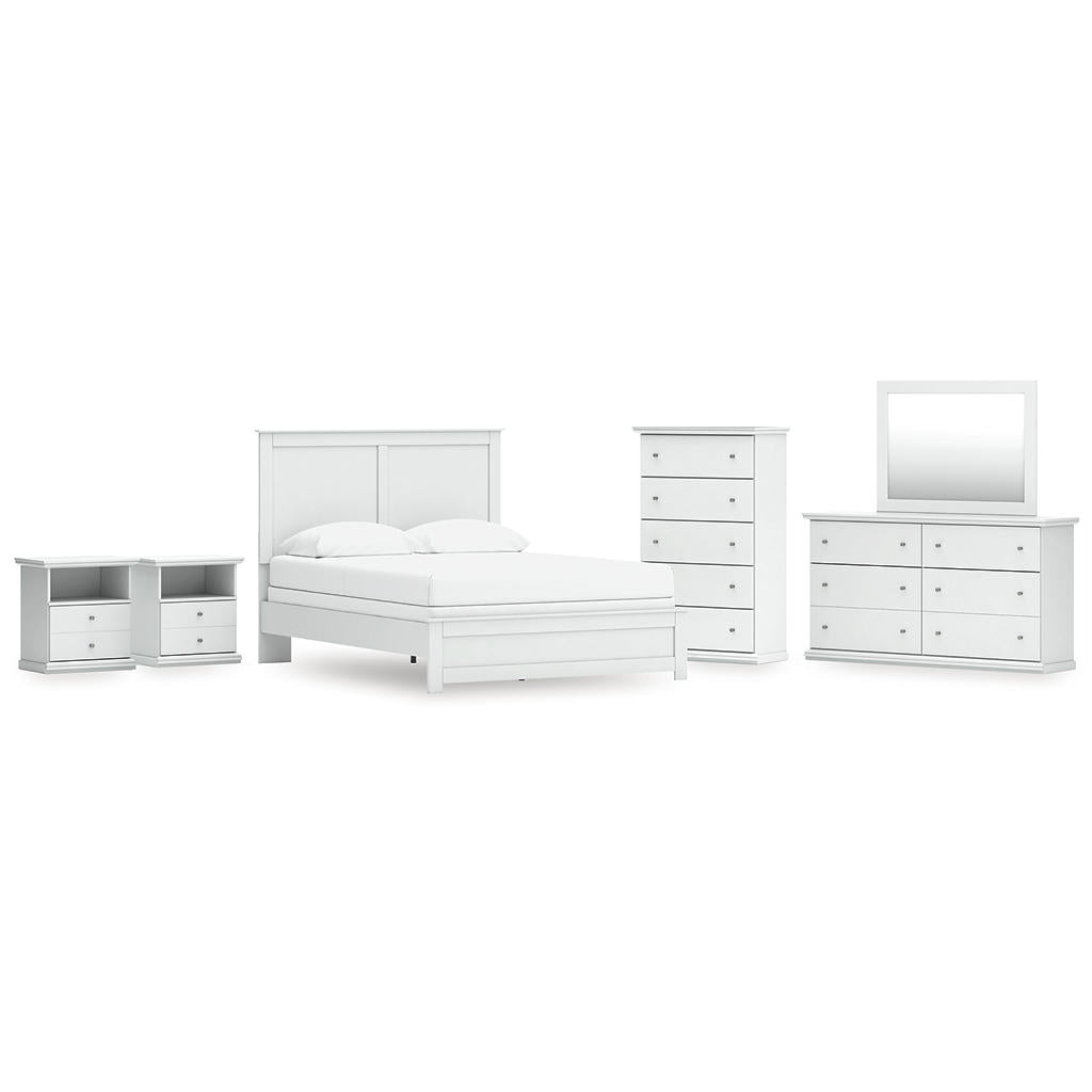 Bostwick Shoals Queen Panel Bed with Mirrored Dresser, Chest and 2 Nightstands Signature Design by Ashley® Uncategorized