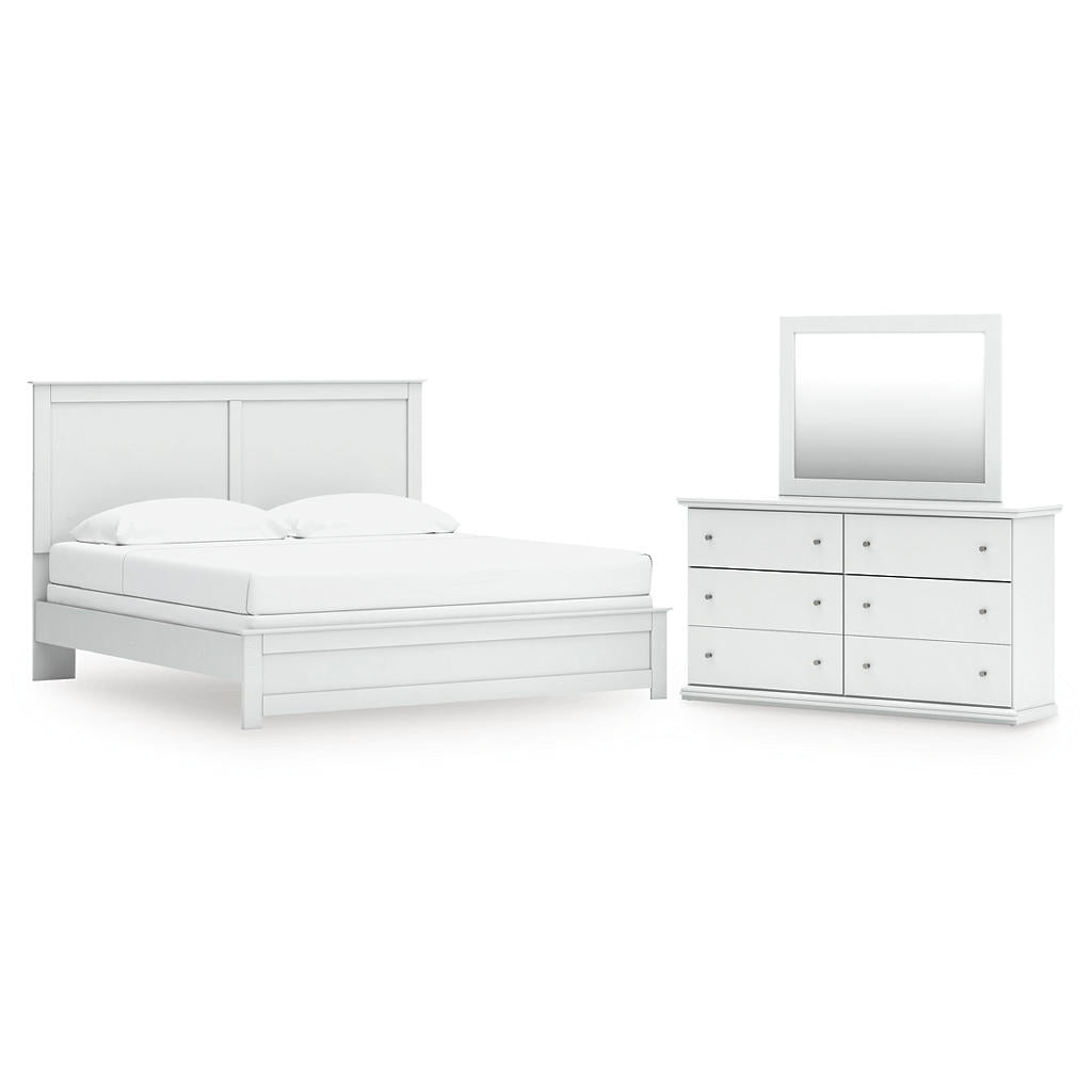 Bostwick Shoals King Panel Bed, Dresser and Mirror Signature Design by Ashley® Uncategorized