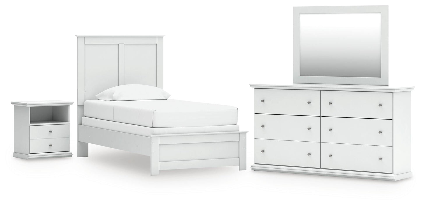 Bostwick Shoals Twin Panel Bed, Dresser, Mirror and Nightstand