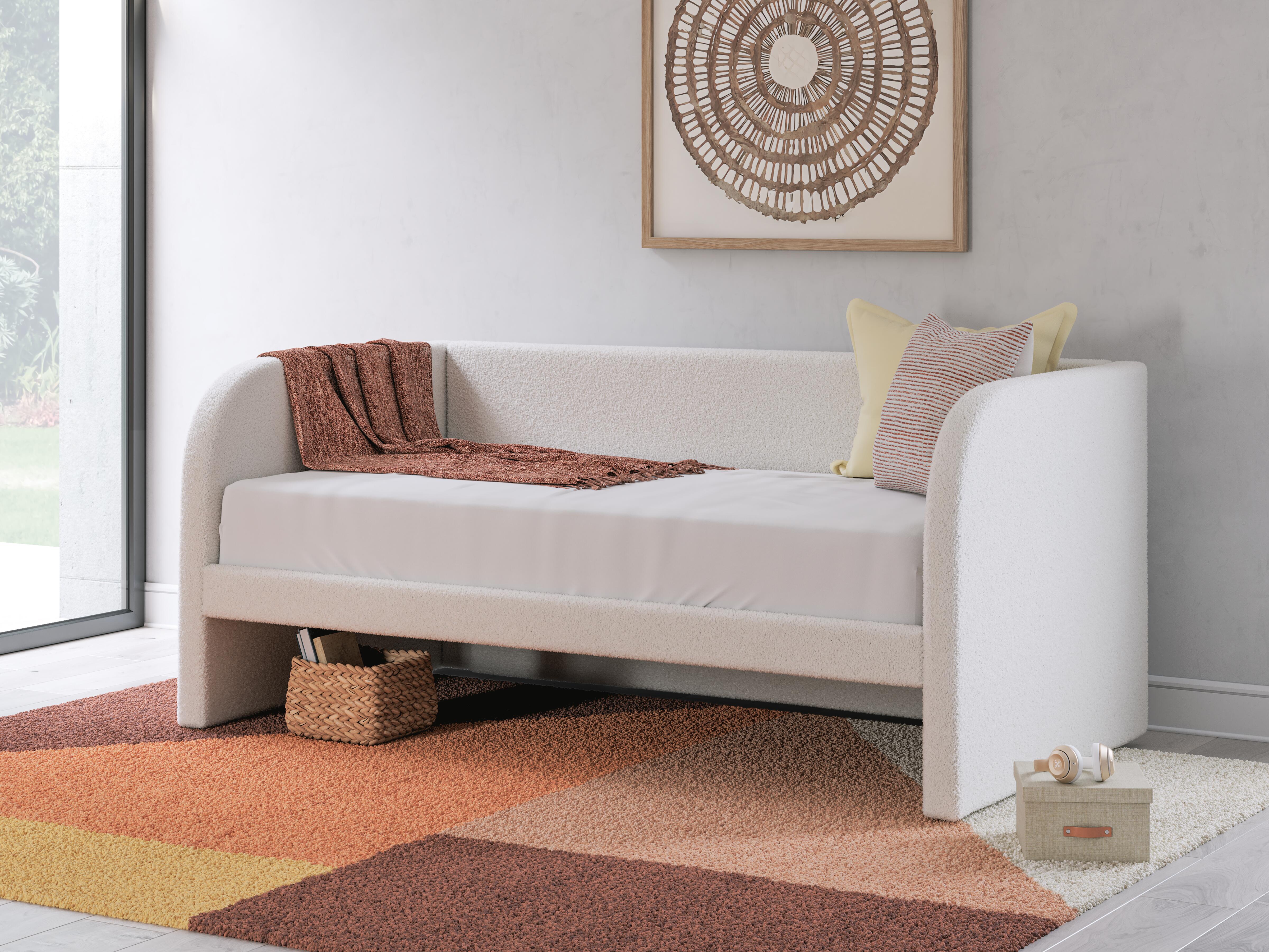 Arloster Twin Upholstered Day Bed, Dresser and Mirror — 3-Piece Signature Design by Ashley® Bedroom