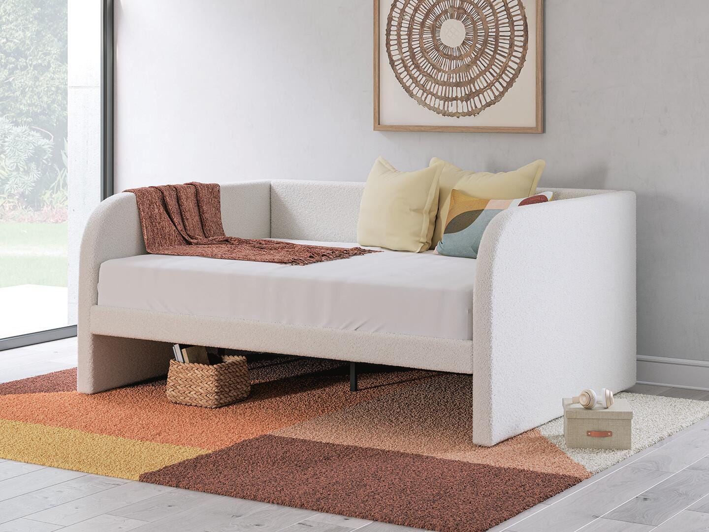 Arloster Full Upholstered Day Bed, Dresser and Mirror Signature Design by Ashley® Bedroom