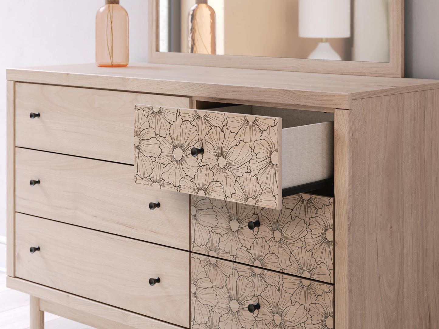 Arloster Full Upholstered Day Bed, Dresser and Mirror Signature Design by Ashley® Bedroom