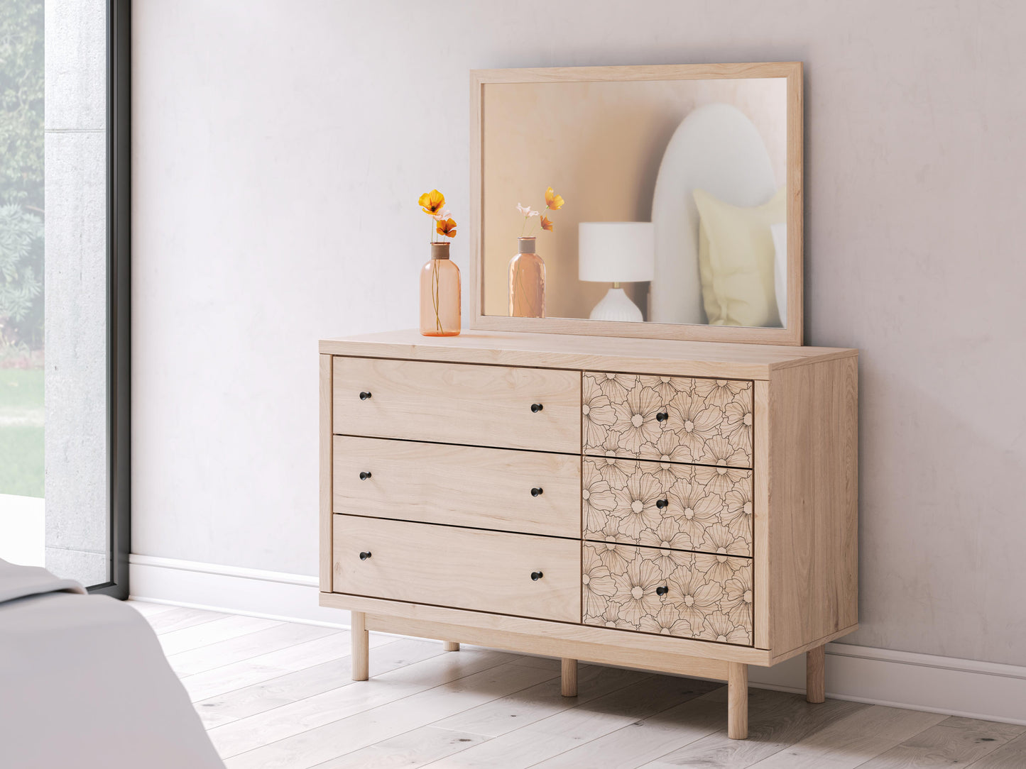 Arloster Full Upholstered Day Bed, Dresser and Mirror Signature Design by Ashley® Bedroom