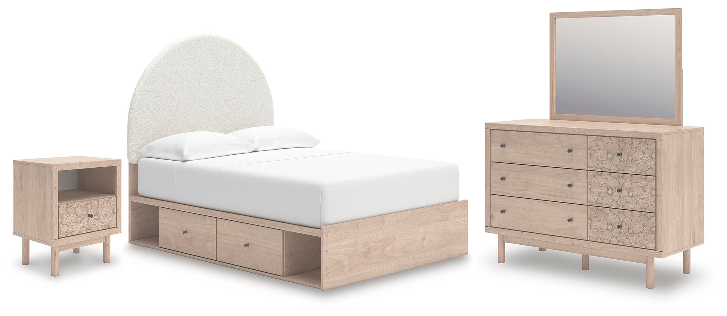 Arloster Full Panel Storage Bed, Dresser, Mirror and Nightstand Signature Design by Ashley® Bedroom