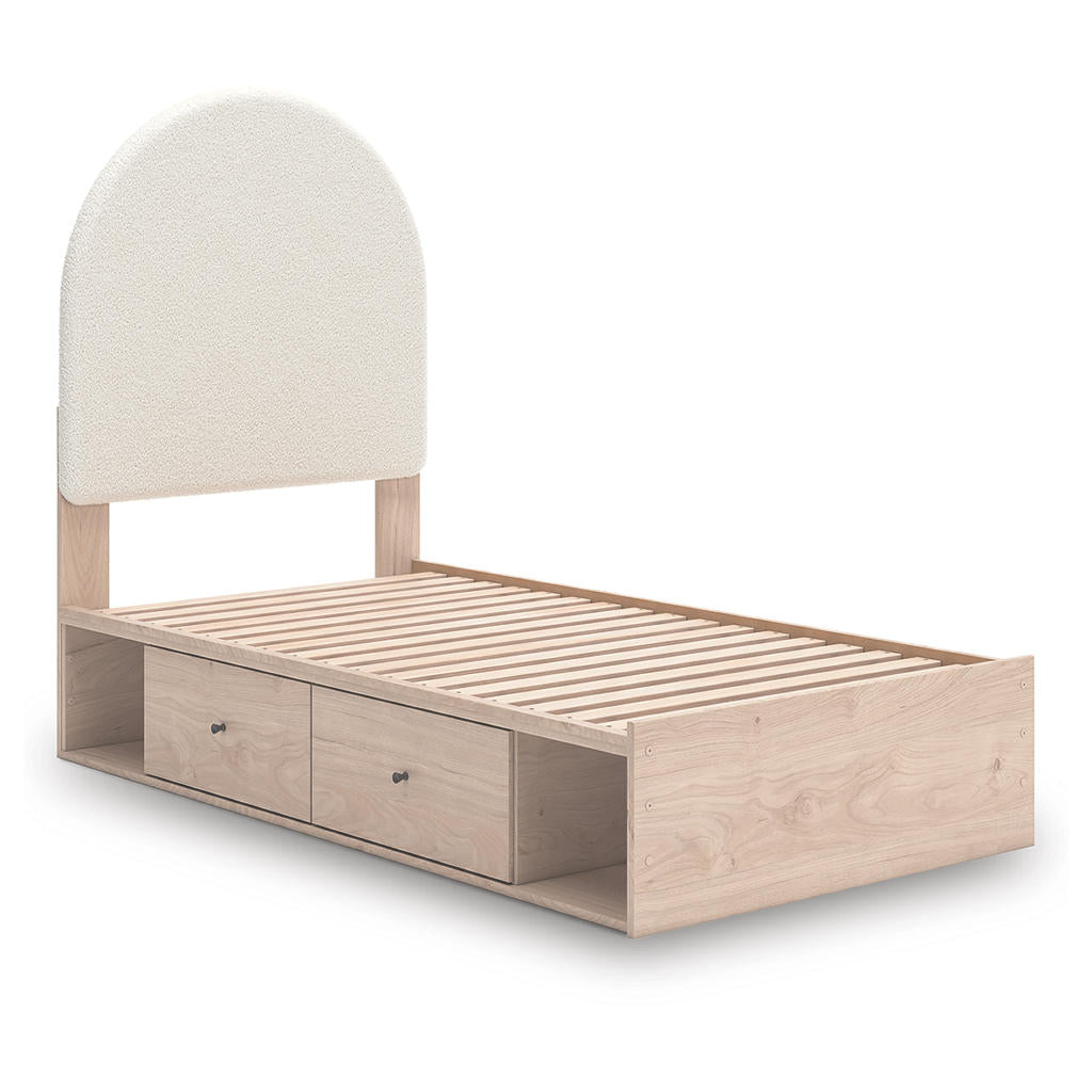 Arloster Twin Upholstered Panel Bed with Storage Signature Design by Ashley® Beds