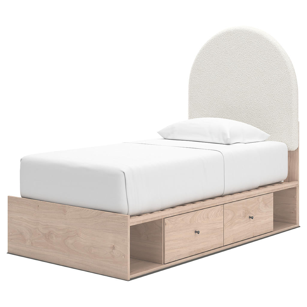 Arloster Twin Upholstered Panel Bed with Storage Signature Design by Ashley® Beds