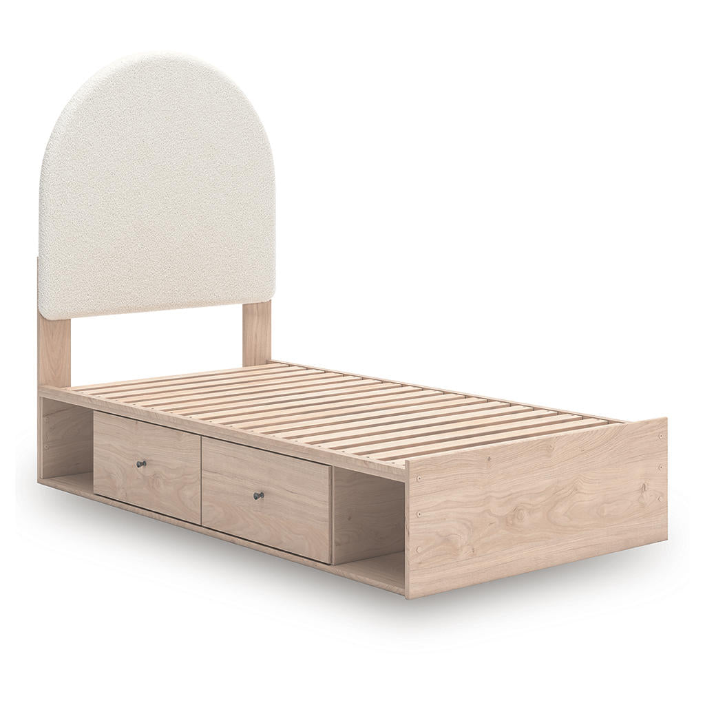 Arloster Twin Upholstered Panel Bed with Storage Signature Design by Ashley® Beds
