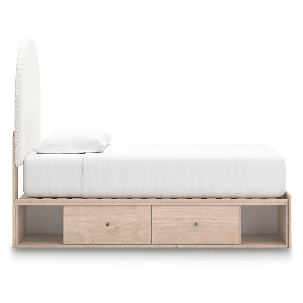 Arloster Twin Upholstered Panel Bed with Storage Signature Design by Ashley® Beds