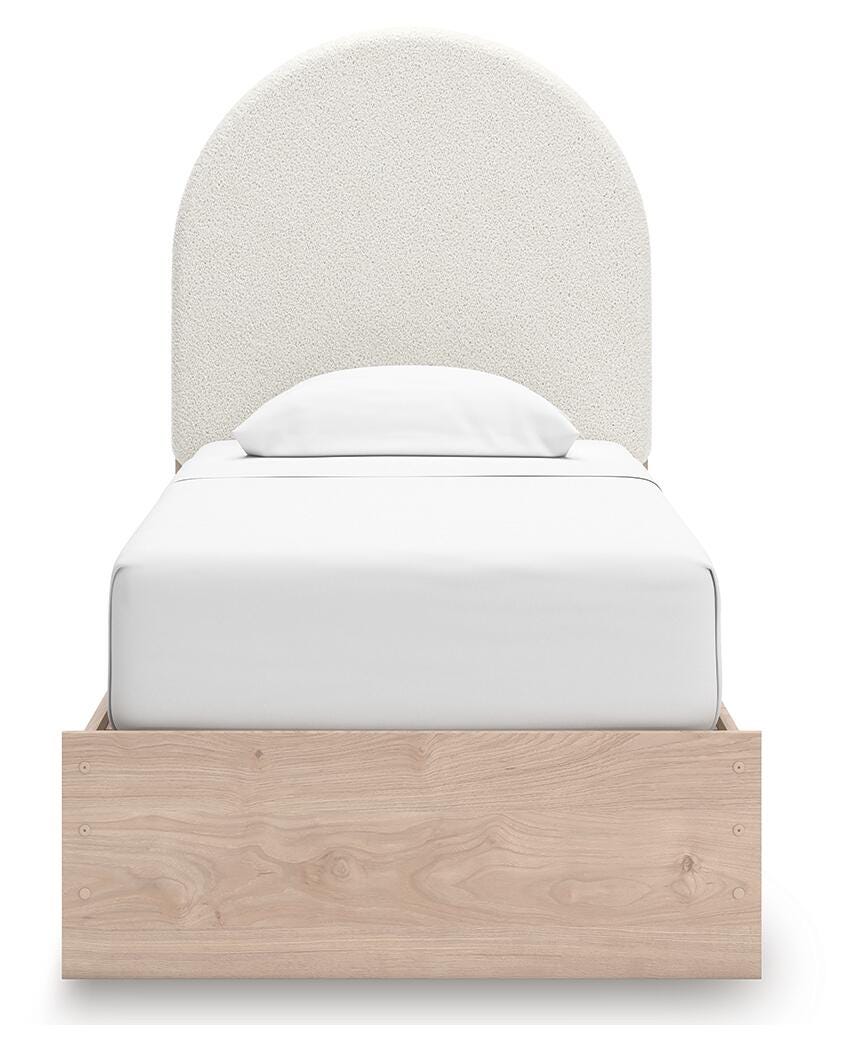 Arloster Twin Upholstered Panel Bed, Dresser and Mirror — 3-Piece Signature Design by Ashley® Bedroom