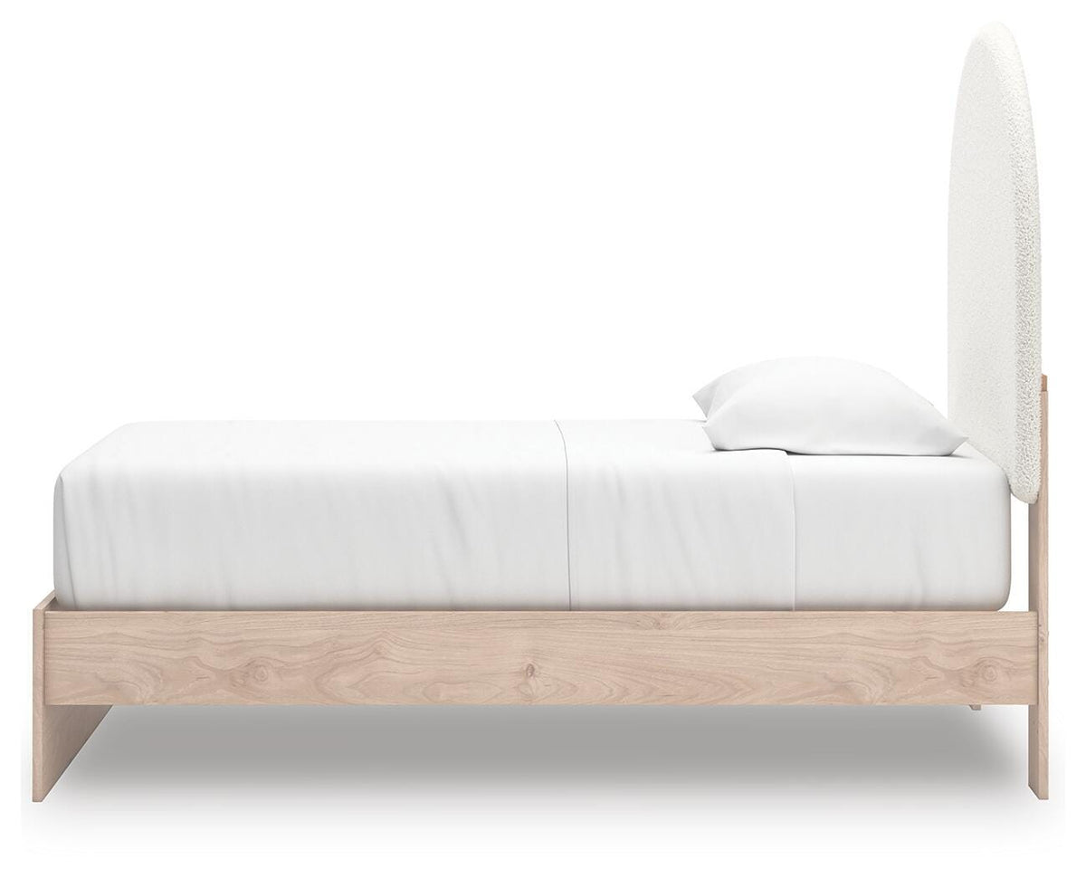 Arloster Twin Upholstered Panel Bed, Dresser and Mirror — 3-Piece Signature Design by Ashley® Bedroom