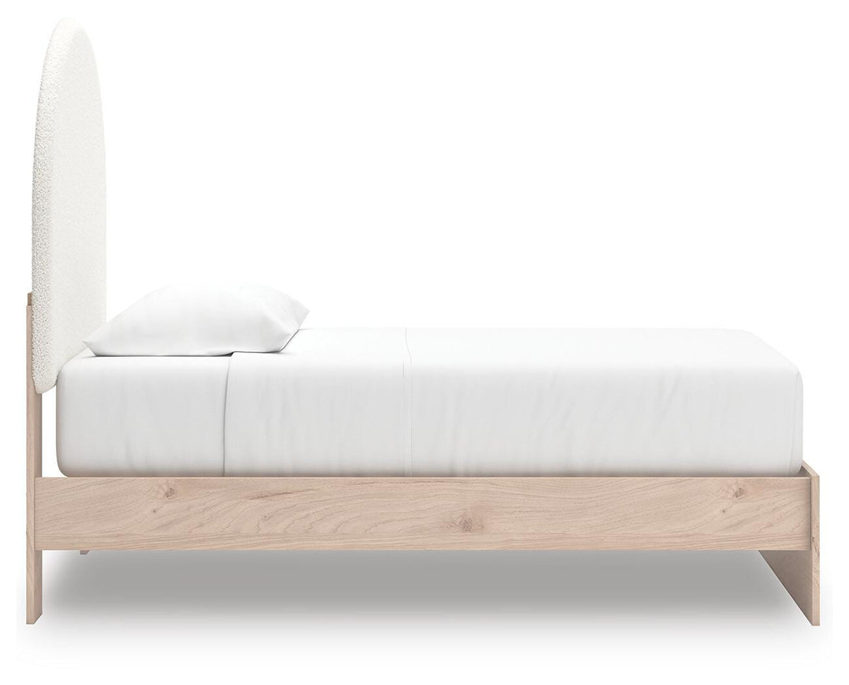 Arloster Twin Upholstered Panel Bed, Dresser and Mirror — 3-Piece Signature Design by Ashley® Bedroom