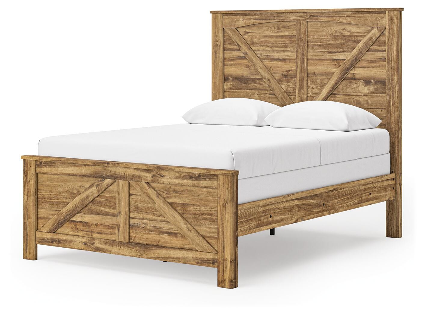 Maystonna Queen Crossbuck Panel Bed, Dresser, Mirror and Nightstand Signature Design by Ashley® Bedroom
